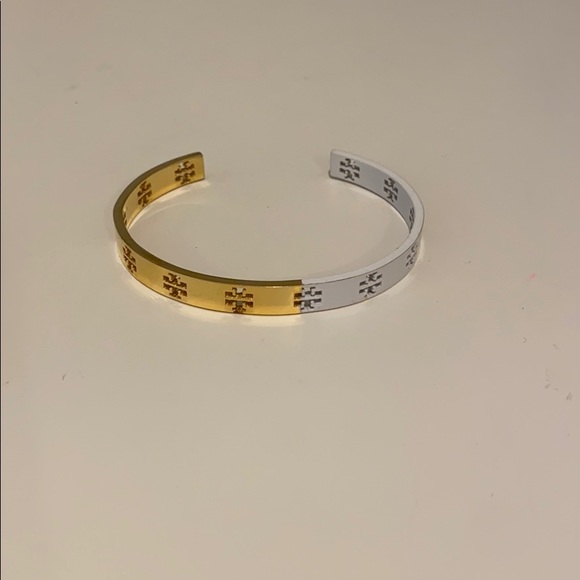 Tory Burch Jewelry - Tory Burch white & gold bracelet